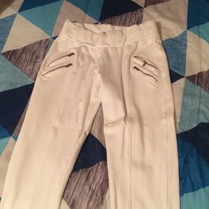White formal pants